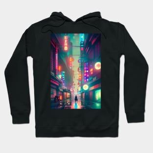 Tokyo Neon Anime Japan Future Vibes <3 Hoodie